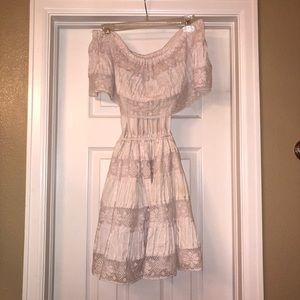 White off the shoulders dress